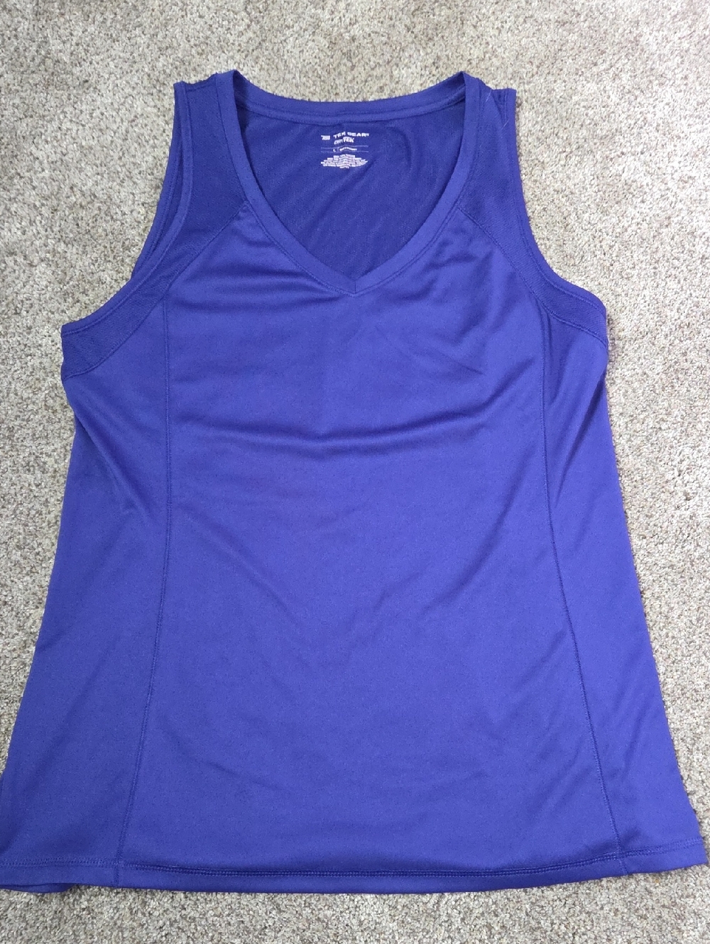 Tek gear Violet Blue V-Neck Performance Tank